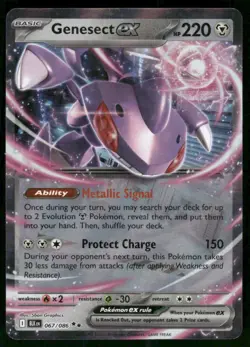 2025 Genesect ex 067/086 Double Rare Holo NM SV: Black Bolt Pokemon - Image 1