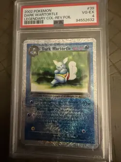 Pokemon Dark Wartortle Legendary Collection Reverse Holo 39/110 2002 PSA 4 - Image 1