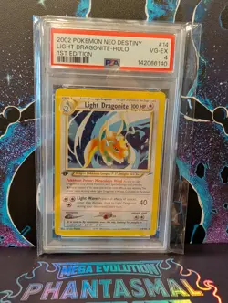 2002 Pokemon Neo Destiny Light Dragonite Holo 1st Edition PSA 4 *Low Pop* - Image 1