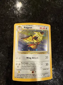 Pokemon TCG Pidgeot Jungle 8/64 Holo Unlimited Holo Rare - Image 1