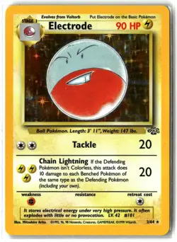 1999 Electrode ⭐ 2/64 Unlimited Holo Rare Jungle WOTC Vintage Pokemon NM/LP - Image 1