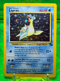 1999 Lapras 10/62 Holo Rare Fossil Pokemon Unlimited Holo - Image 1
