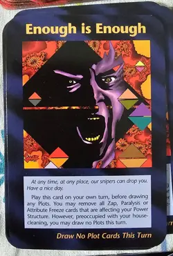 ILLUMINATI INWO ASSASSINS Enough is Enough CARD NEAR MINT CONDITION Trump - Image 1