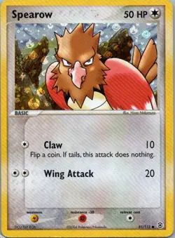Pokemon TCG Spearow 81/112 FireRed LeafGreen Holo MP - Image 1