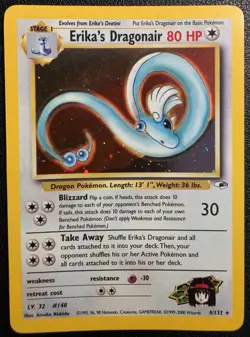 Pokemon TCG Gym Heroes Erika's Dragonair #4 - Damaged - Image 1