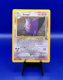 Gengar 5/62 Fossil Set Holo Rare Pokemon Card Nintendo Pokemon 1999 TCG WOTC NM - Image 1