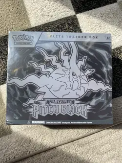 Pokemon Mega Evolution Pitch Black Elite Trainer Box ETB Sealed Small Seal Tear - Image 1