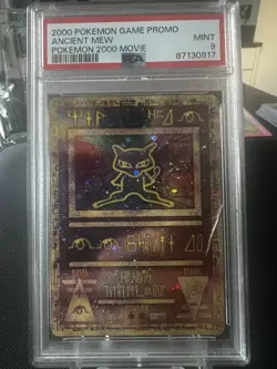 Ancient Mew PSA 9 Mint Pokemon TCG Card 2000 Movie Promo *SWIRL* - Image 1
