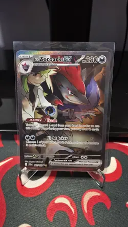 N's Zoroark EX SIR 185/159 JTG Journey Together NM Condition Pokemon TCG - Image 1