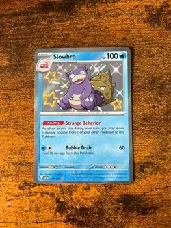 Pokemon Card Slowbro 117/091 Shiny Rare Paldean Fates - NM - Image 1
