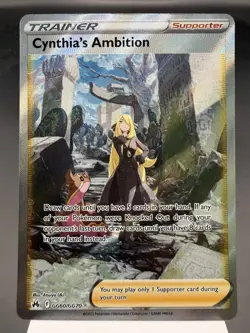 Cynthia’s Ambition GG60/GG70 - Full Art Holo - Crown Zenith Pokemon Card NM - Image 1