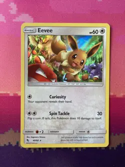 Pokemon Card Eevee Hidden Fates Holo Rare 48/68 Near Mint - Image 1