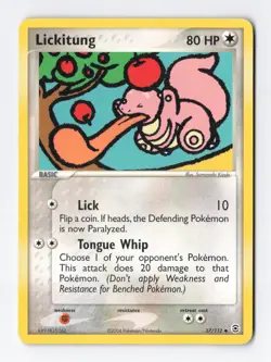 Lickitung 37/112 Regular Uncommon FireRed & LeafGreen Pokemon TCG Card NM - Image 1