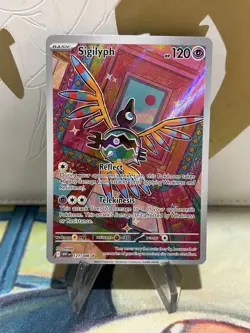 Sigilyph 121/086 Illustration Rare Full Art Pokemon White Flare SV10.5 NM - Image 1
