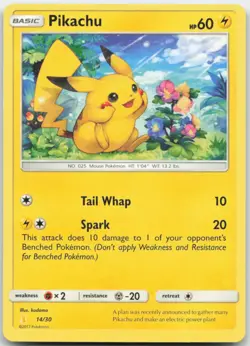 Pikachu 14/30 Trainer Kit Promo Lycanroc & Alolan Raichu Pokemon Card LP - Image 1
