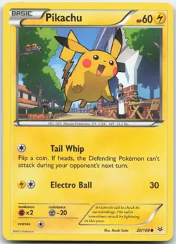Pikachu 20/108 XY - Roaring Skies Pokemon Card LP - Image 1