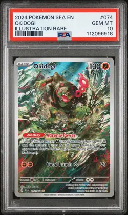 2024 POKEMON SFA EN-SHROUDED FABLE ILLUSTRATION RARE #074 OKIDOGI PSA 10 - Image 1
