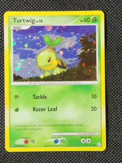 Played (LP) Turtwig Cosmos-Holo Swirl D #103 Diamond and Pearl Pokemon TCG - Image 1