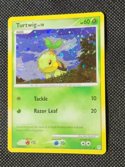 Played (LP) Turtwig Cosmos-Holo Swirl D #103 Diamond and Pearl Pokemon TCG - Image 3