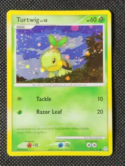 Played (LP) Turtwig Cosmos-Holo Swirl E #103 Diamond and Pearl Pokemon TCG - Image 1