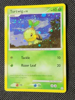 Played (LP) Turtwig Cosmos-Holo Swirl E #103 Diamond and Pearl Pokemon TCG - Image 3