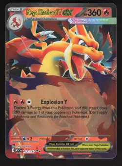 Mega Charizard Y ex 022/217 Pokemon TCG Ascended Heroes NM - Image 1