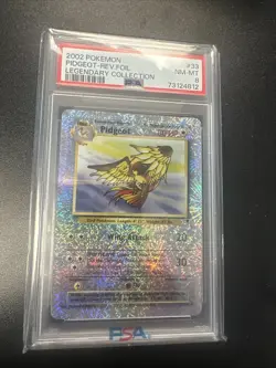 Pokemon TCG Reverse Holo Rare Pidgeot Legendary Collection PSA 8 - Image 1