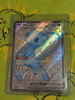 Mew ex 216/091 Shiny Ultra Rare Paldean Fates Pokemon Holo Near Mint - Image 1