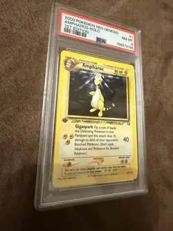2000 POKEMON NEO GENESIS AMPHAROS-HOLO 1ST EDITION - NM-MT PSA 8 - Image 2