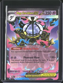 Mega Chandelure ex 038/084 Double Rare Pitch Black Pokemon Holo NM/M - Image 1