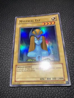 Mystical Elf LOB-062 Yugioh Legend Of Blue Eyes Super Rare Foil HP/DMG - Image 3
