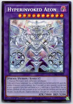 Hyperinvoked Aeon CORI-EN033 Secret Rare YUGIOH 1st Edition NM - Image 1