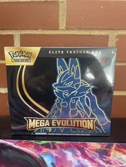 Pokemon TCG Mega Evolution Lucario Elite Trainer Box ETB Sealed (Small Rip) - Image 1