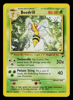 Pokemon Card - Beedrill Base Set 017/102 Rare - Image 1