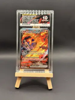 Pokemon TCG Team Rockets Moltres STAMP 229/192 ACE 10 PERFECT SUBGRADES - Image 1