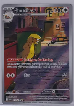 Gumshoos 153/132 IR ME01 Mega Evolution Pokemon TCG English Card NM - Image 1