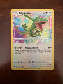 Pokemon Vivid Voltage Rayquaza Amazing Rare Foil Card 138/185 - Image 1