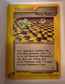 POKEMON EXPEDITION BASE SET E-READER WARP POINT TRAINER CARD 152/165 - Image 1
