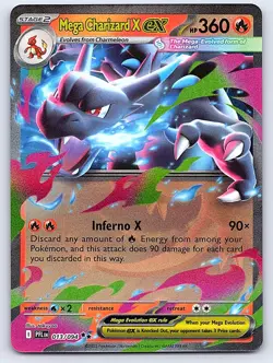 Mega Charizard X ex 013/094 Double Rare Phantasmal Flames Pokemon Holo Near Mint - Image 1