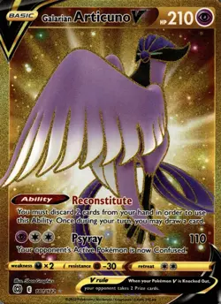 Galarian Articuno V 181/172 Secret Rare Brilliant Stars Pokemon Holo Near Mint - Image 1