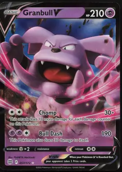 Granbull V 057/172 Holo V Rare Brilliant Stars Pokemon NM - Image 1