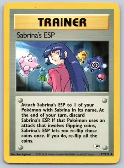 Sabrina's ESP 117/132 Gym Heroes Pokemon NM - Image 1