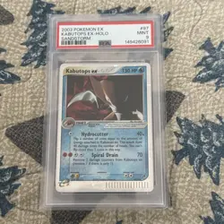 2003 POKEMON EX SANDSTORM #97 KABUTOPS EX-HOLO PSA 9 - Image 1