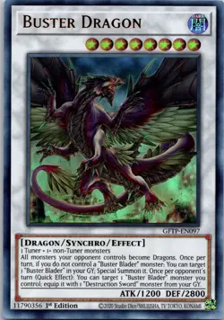Yugioh Buster Dragon GFTP-EN097 1st Edition Ultra Rare NM - Image 1