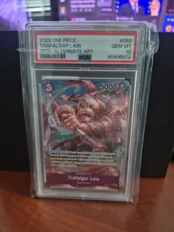 2023 TRAFALGAR LAW OP05-069 SR ONE PIECE AWAKENING OF THE NEW ERA ALT ART PSA 10 - Image 1