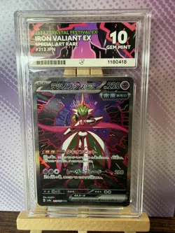 ACE 10 Iron Valiant ex 213/187 SAR Japanese Pokemon Card sv8a Terastal Festival - Image 1