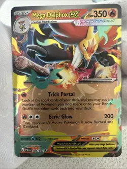 Mega Delphox ex 008/084 Double Rare Pitch Black Pokemon Holo Near Mint - Image 1