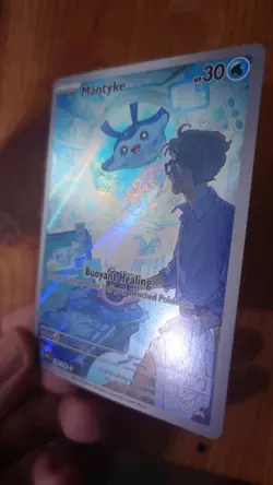 Mantyke 189/182 Paradox Rift Illustration Rare Mint Condition Pokemon TCG Card - Image 3