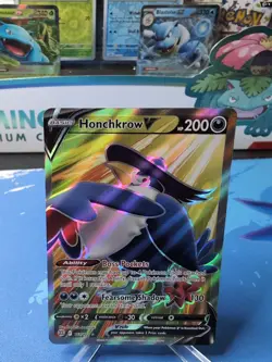 Honchkrow V (Full Art) 161/172 Swsh09: Brilliant Stars Holo - NM - Image 1