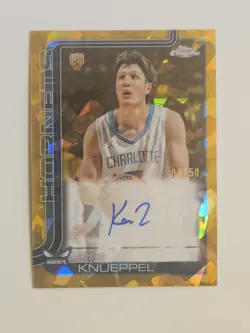 2025-26 Topps Chrome Sapphire Gold Refractor Auto /50 Kon Knueppel - Image 1